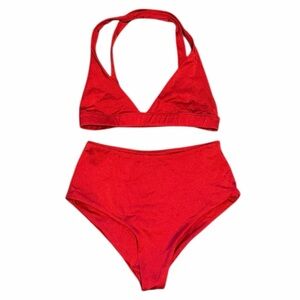 Wanderlust Bold Metallic Red Bikini Set Size‎ Medium